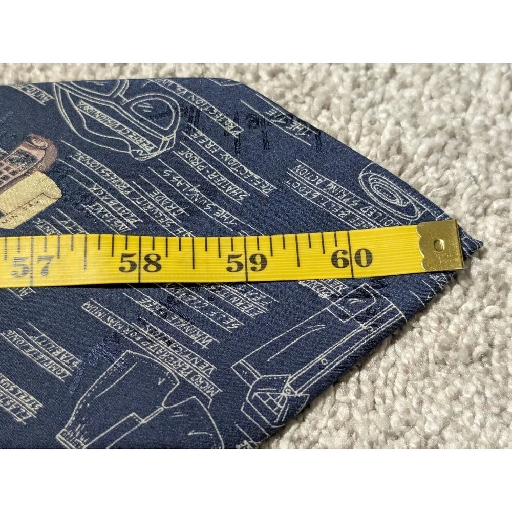 Nicole Miller Retro Electronic Tie Novelty 100% Silk Necktie Print 1994 Vintage